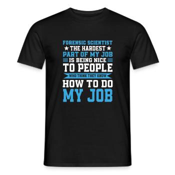 Forensic Scientist - Men's T-Shirt - black - Front - AI Model Male 178 light (178cm)