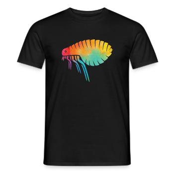Chemise rétro aux puces - T-shirt homme - noir - Devant - AI Model Male 178 light (178cm)