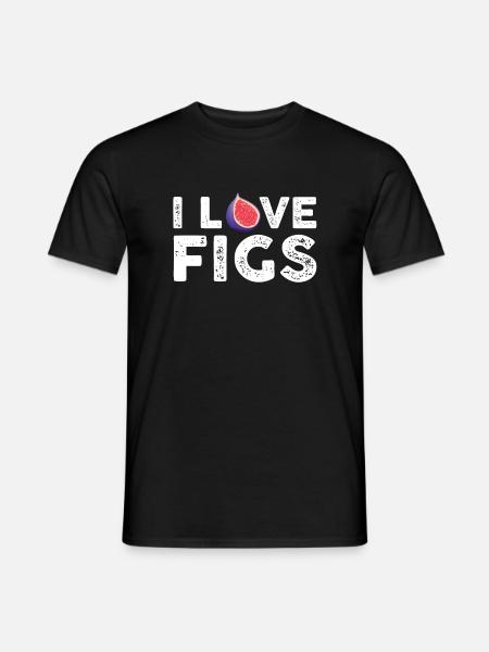 I love figs - Men's T-Shirt - black