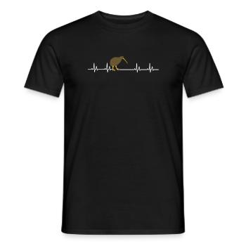 Kiwi Heartbeat - T-shirt homme - noir - Devant - AI Model Male 178 light (178cm)