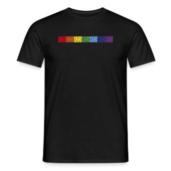 Faire de la mauvaise merde pour de l’argent Arc-en-ciel - T-shirt homme - noir - Devant - AI Model Male 178 light (178cm)
