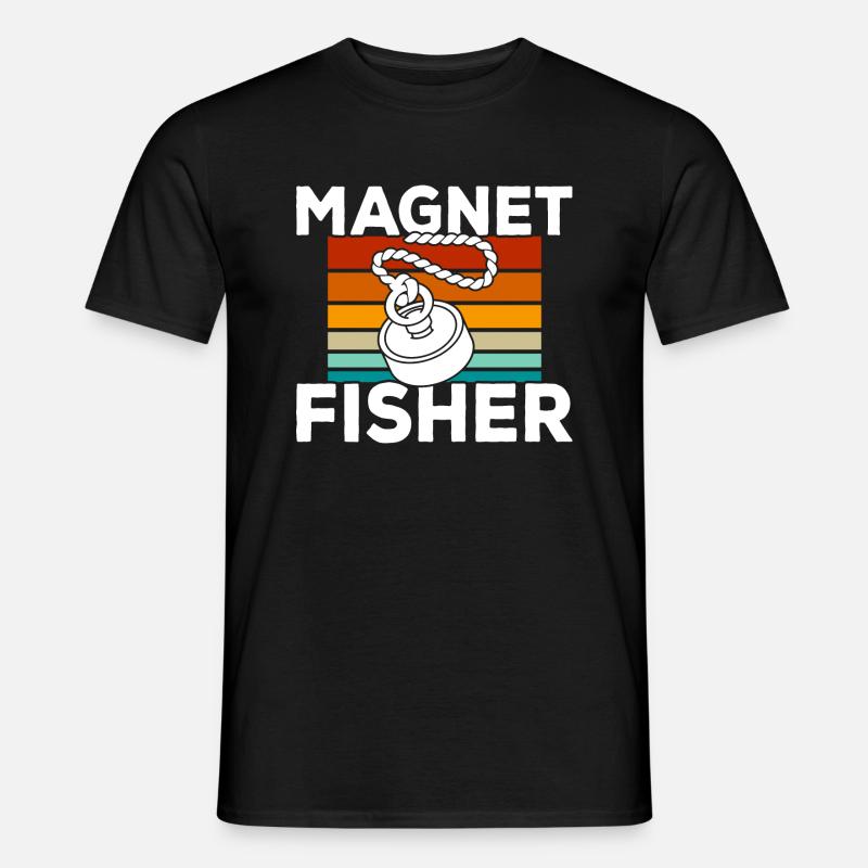Magnetfischen - Männer T-Shirt - Schwarz