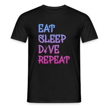 dive, diver, scuba diving, tauchen - Männer T-Shirt - Schwarz - Vorne - AI Model Male 178 light (178cm)