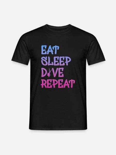 dive, diver, scuba diving, tauchen - Männer T-Shirt - Schwarz