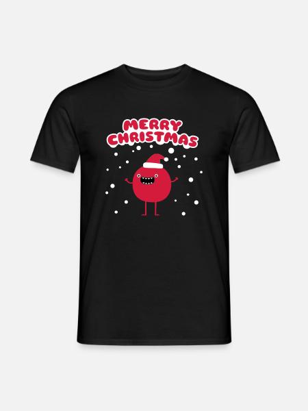 Funny Santa Claus - Merry Christmas - Men's T-Shirt - black