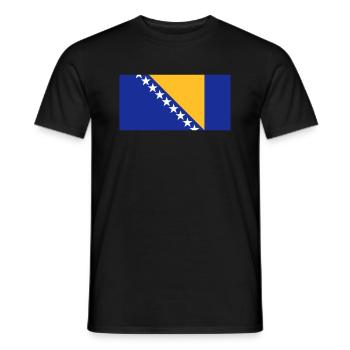 Bosnien & Herzegowina Flagge - Männer T-Shirt - Schwarz - Vorne - AI Model Male 178 light (178cm)