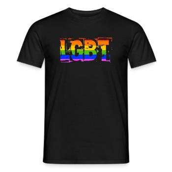 LGBT Schwul Gay Pride Regenbogen - Männer T-Shirt - Schwarz - Vorne - AI Model Male 178 light (178cm)