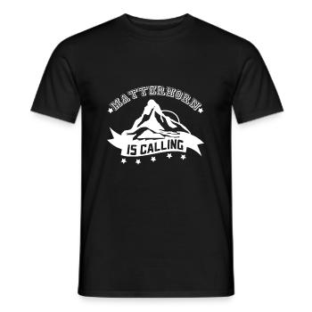Matterhorn Mountains Randonnée Zermatt Suisse Alpes - T-shirt homme - noir - Devant - AI Model Male 178 light (178cm)