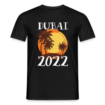 Dubai 2022 Palmen - Männer T-Shirt - Schwarz - Vorne - AI Model Male 178 light (178cm)