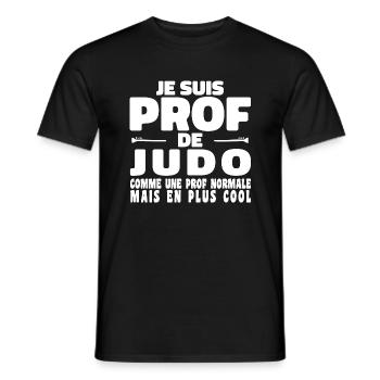 Je suis Prof de Judo Comme Une Prof Normale - T-shirt homme - noir - Devant - AI Model Male 178 light (178cm)