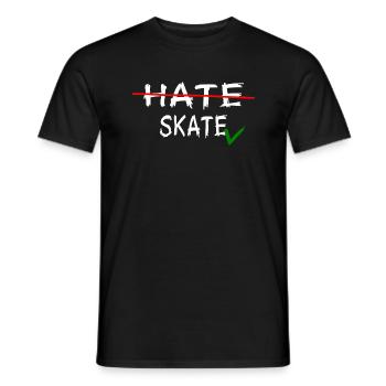 skater skateboard sk8 halfpipe skateboarder skate - Männer T-Shirt - Schwarz - Vorne - AI Model Male 178 light (178cm)