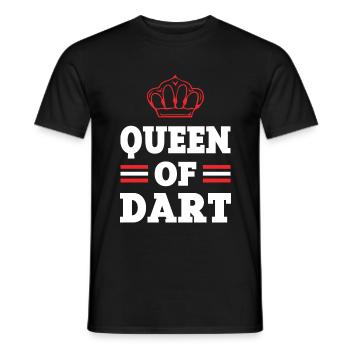 Queen Darts - Men's T-Shirt - black - Front - AI Model Male 178 light (178cm)