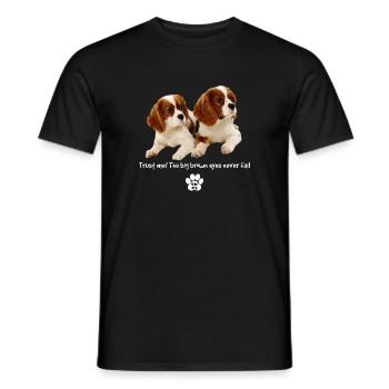 Les grands yeux bruns - T-shirt homme - noir - Devant - AI Model Male 178 light (178cm)