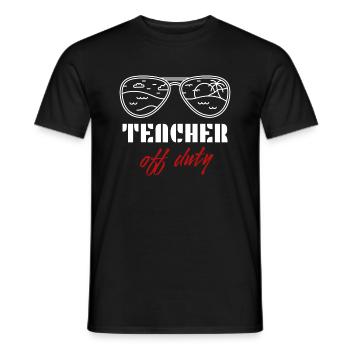 Teacher Teacher Off Duty Holidays School Holiday - Men's T-Shirt - black - Front - AI Model Male 178 light (178cm)