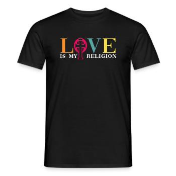 bunte Freiheit lgbt human rights colorful jesus - Männer T-Shirt - Schwarz - Vorne - AI Model Male 178 light (178cm)