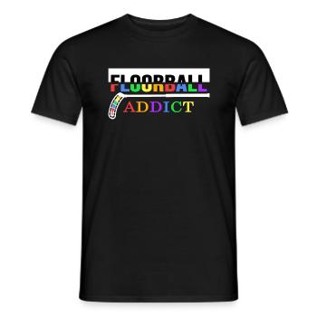floorball player floorball floorball - Men's T-Shirt - black - Front - AI Model Male 178 light (178cm)