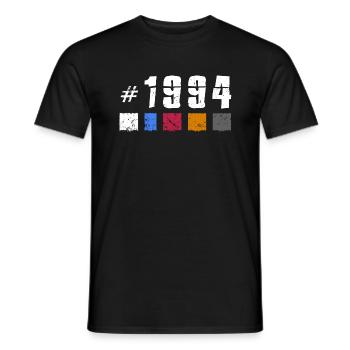 1994 Vintage Birthday Retro Anniversary "New Tibet" - Men's T-Shirt - black - Front - AI Model Male 178 light (178cm)