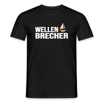 segeln Segelboot ahoi Wellenbrecher Skipper Segler - Männer T-Shirt - Schwarz - Vorne - AI Model Male 178 light (178cm)