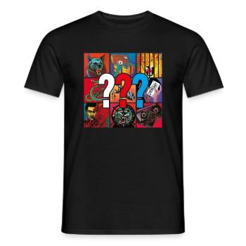 Die Drei ??? Covermotive - Männer T-Shirt - Schwarz - Vorne - AI Model Male 178 light (178cm)