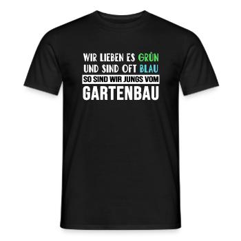 gartenbau landschaftsgärtner grünpflege - Männer T-Shirt - Schwarz - Vorne - AI Model Male 178 light (178cm)