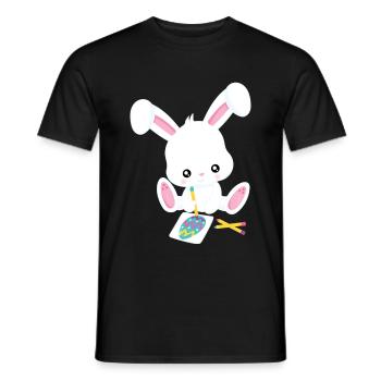 Osterhase - Männer T-Shirt - Schwarz - Vorne - AI Model Male 178 light (178cm)