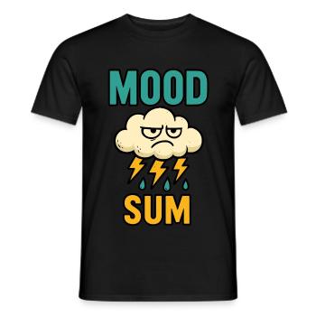 Drôle de nuage d’orage avec humeur - T-shirt homme - noir - Devant - AI Model Male 178 light (178cm)