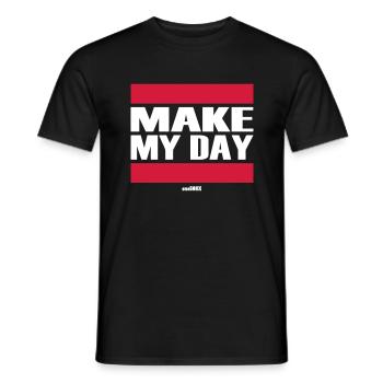 Make my day - T-shirt homme - noir - Devant - AI Model Male 178 light (178cm)