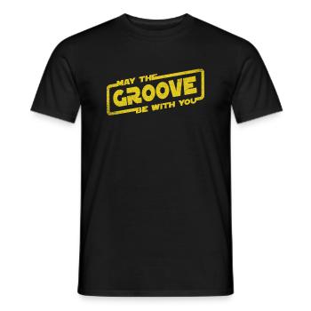 May The Groove Be With You - Rythme Musique Jazz - T-shirt homme - noir - Devant - AI Model Male 178 light (178cm)
