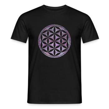 flower of life e 62 - Men's T-Shirt - black - Front - AI Model Male 178 light (178cm)
