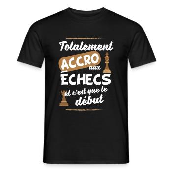 échecs et mat joueur d'échecs - T-shirt homme - noir - Devant - AI Model Male 178 light (178cm)