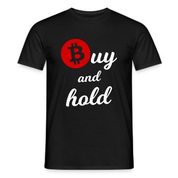 L’investisseur Bitcoin - T-shirt homme - noir - Devant - AI Model Male 178 light (178cm)