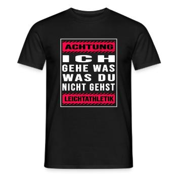 Leichtathletik sportgehen Geher Trail Marathon - Männer T-Shirt - Schwarz - Vorne - AI Model Male 178 light (178cm)