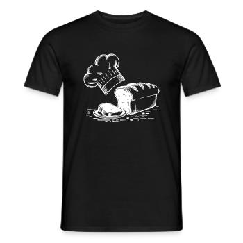 Brot Backen mit Liebe und Sauerteig - Männer T-Shirt - Schwarz - Vorne - AI Model Male 178 light (178cm)