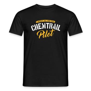 Chemtrail Pilot - T-shirt homme - noir - Devant - AI Model Male 178 light (178cm)