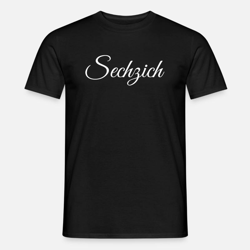 Sechzich - Männer T-Shirt - Schwarz