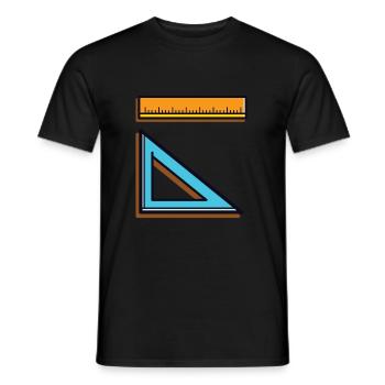 mathematics - Men's T-Shirt - black - Front - AI Model Male 178 light (178cm)