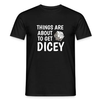 Gamer Dice Dungeon RPG Tabletop Funny Gift - Men's T-Shirt - black - Front - AI Model Male 178 light (178cm)