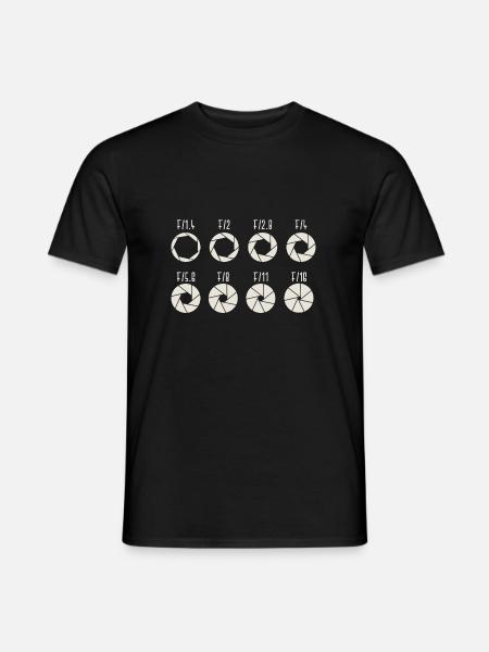Blende Blendeneinstellung Spiegelreflex Geschenk - Männer T-Shirt - Schwarz
