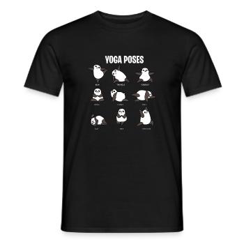 Panda Yoga Bear Buddhism Poses Zen Yang Gifts - Men's T-Shirt - black - Front - AI Model Male 178 light (178cm)