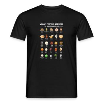 Vegetarier Veganer Protein Süß Tierfreund Geschenk - Männer T-Shirt - Schwarz - Vorne - AI Model Male 178 light (178cm)