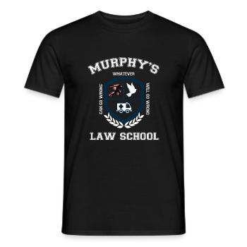 Murphys Gesetz Fehler Experiment Unfall Geschenke - Männer T-Shirt - Schwarz - Vorne - AI Model Male 178 light (178cm)