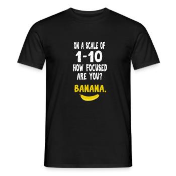 Cadeau drôle de nerd de concentration de banane TDAH - T-shirt homme - noir - Devant - AI Model Male 178 light (178cm)