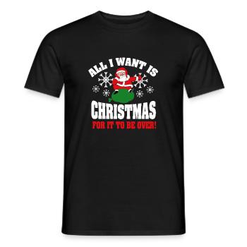 Anti Christmas Sarcasm Ugly Christmas Gift - Men's T-Shirt - black - Front - AI Model Male 178 light (178cm)