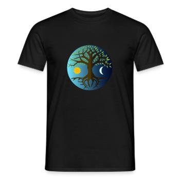 Yggdrasyl Weltenbaum Weltenesche Mimameid Lärad - Männer T-Shirt - Schwarz - Vorne - AI Model Male 178 light (178cm)