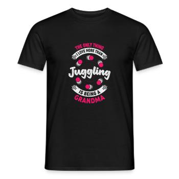 Juggler Juggling Grandma Grandmother Gift - Men's T-Shirt - black - Front - AI Model Male 178 light (178cm)