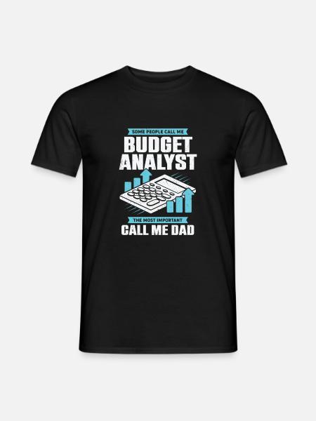 Finanzcontrolling Papa Controller Geschenk - Männer T-Shirt - Schwarz