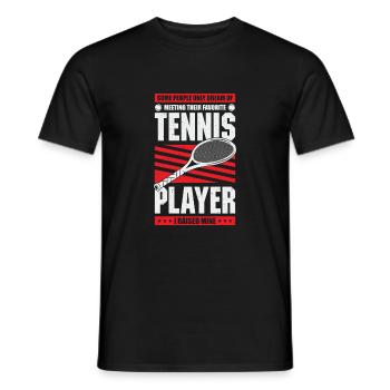 Tennis Papa Sport Joueur de tennis Père Cadeau - T-shirt homme - noir - Devant - AI Model Male 178 light (178cm)