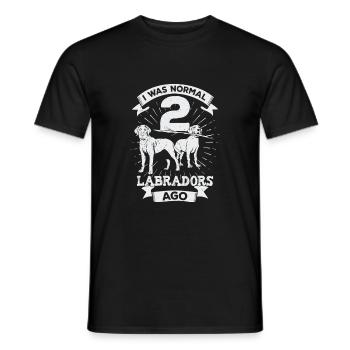 Deux Labrador Retriever Dog Dog Owner Gift - T-shirt homme - noir - Devant - AI Model Male 178 light (178cm)