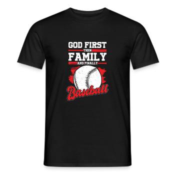 Baseball Sports Baseball Player Cadeau - T-shirt homme - noir - Devant - AI Model Male 178 light (178cm)