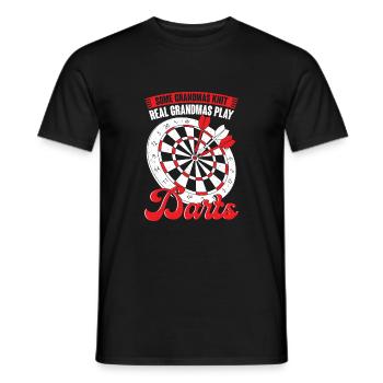 Dart Dartspielerin Oma Darts Großmutter Geschenk - Männer T-Shirt - Schwarz - Vorne - AI Model Male 178 light (178cm)